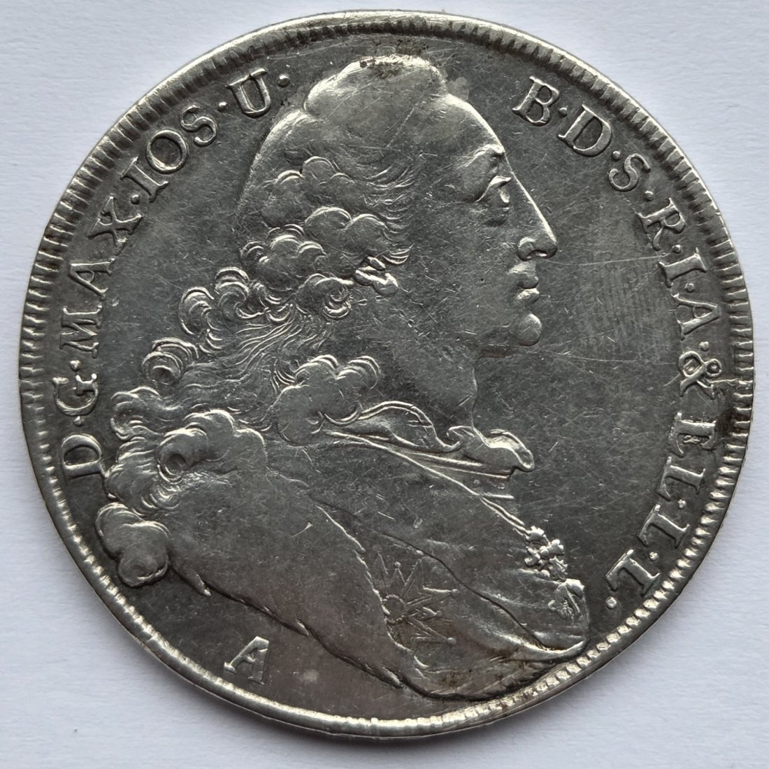  Bayern: 1 Taler Maximilian Joseph 1773 A   