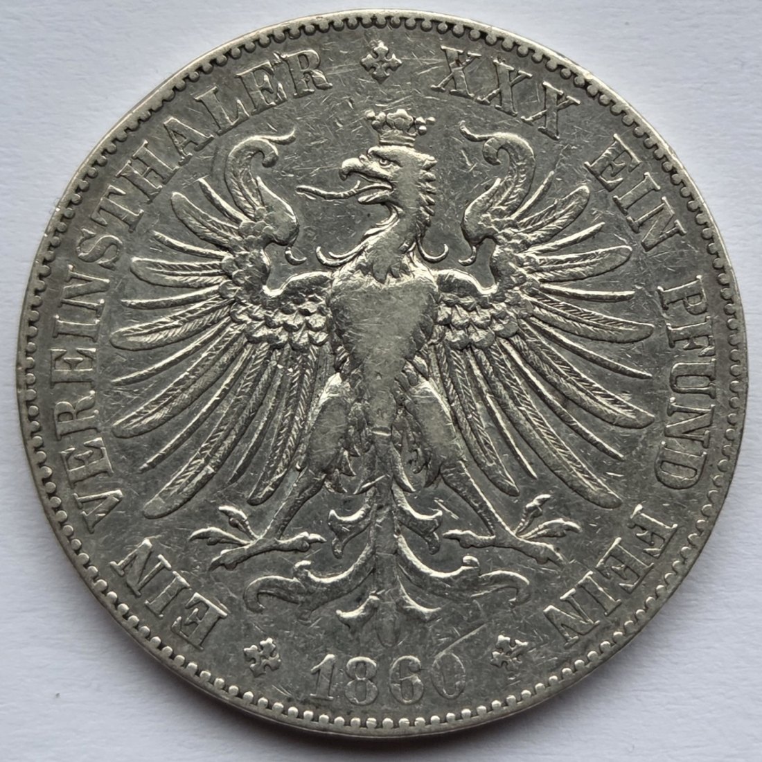  Frankfurt: 1 Taler 1860   
