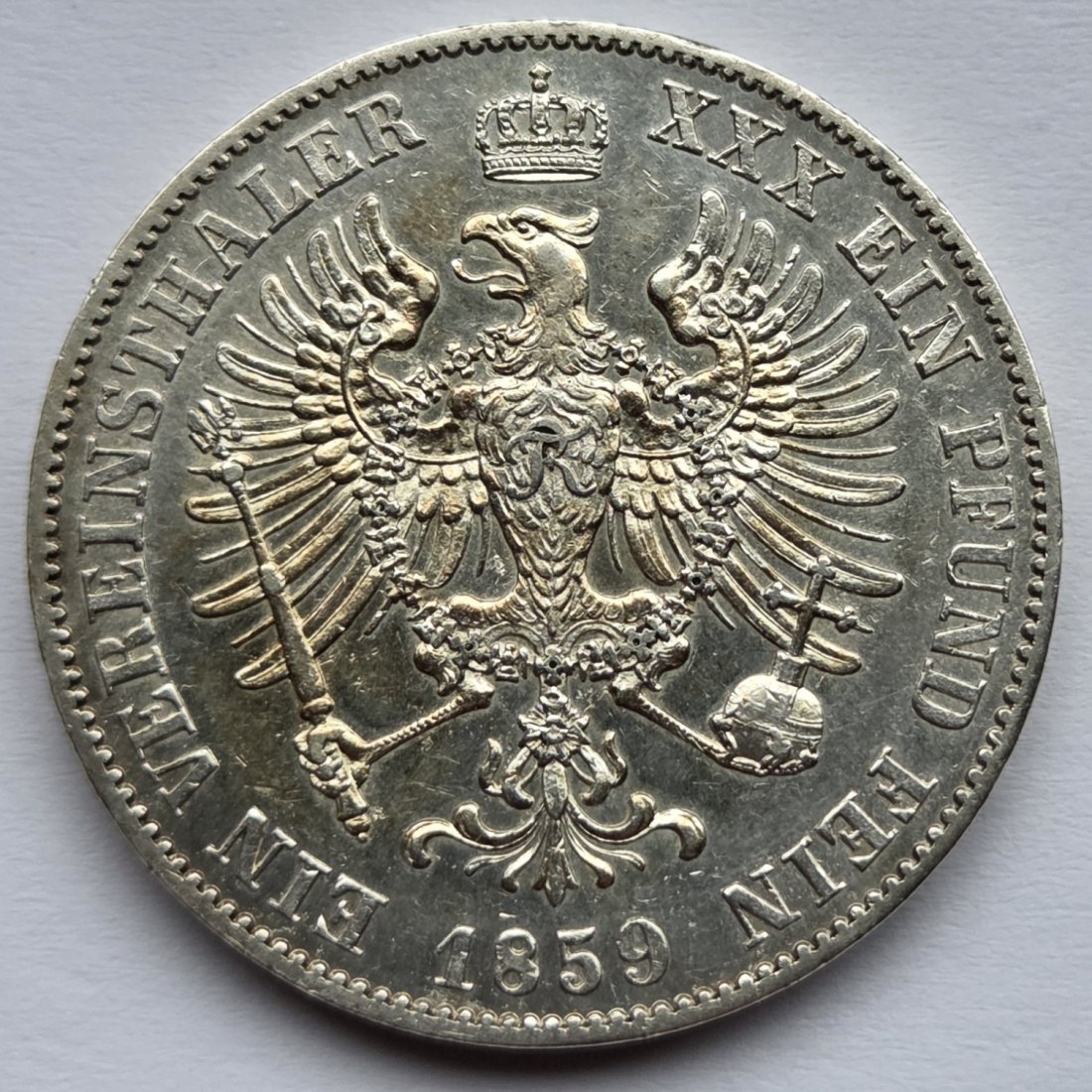  Preußen: 1 Taler Friedrich Wilhelm IV. 1859   