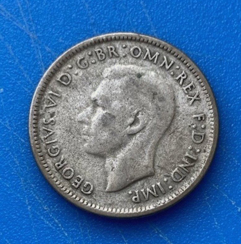  SILBER - Australien 1 Shilling 1946 Widder George VI Schilling Silbermünze   