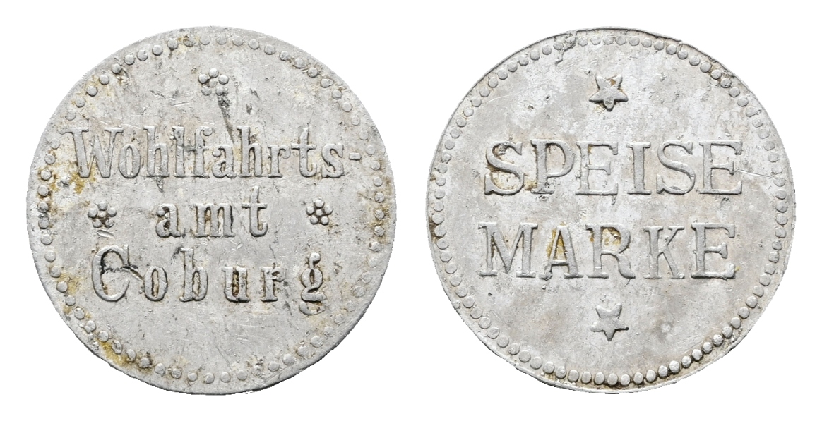 Bayern; Coburg; Wohlfahrts- amt Coburg; Spreisemarke; Menzel 4590.1   