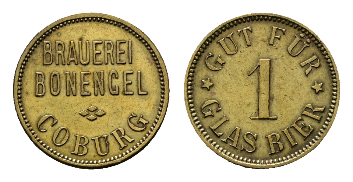  Bayern; Coburg; Brauerei Bonengel Coburg; Gut für 1 Glas Bier; Menzel 4546.1   