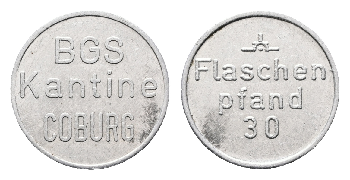  Bayern; Coburg; BGS Kantine Coburg; Flaschenpfand 30; Menzel 4545.1   
