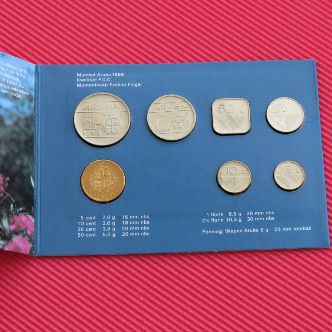 Aruba 1988 - 5 10 25 50 cents 1, 2.50 guldem