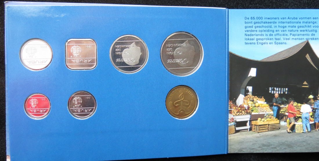  Aruba 1991 - 5 10 25 50 cents 1, 2.50 guldem   