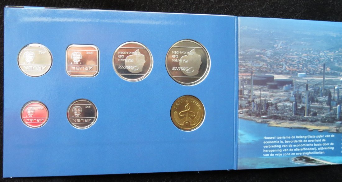  Aruba 1992 - 5 10 25 50 cents 1, 2.50 guldem   