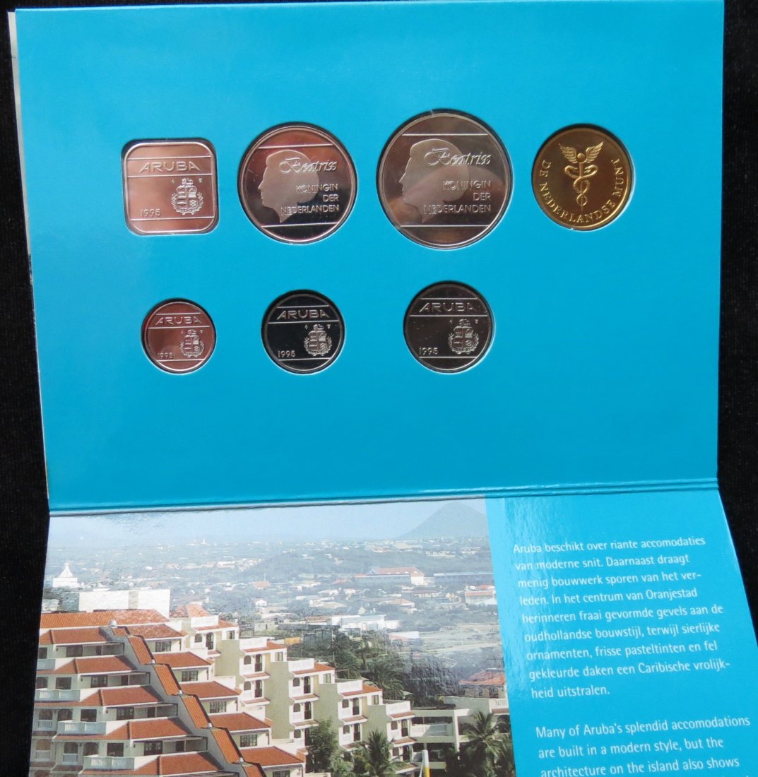  Aruba 1995 - 5 10 25 50 cents 1, 2.50 guldem   