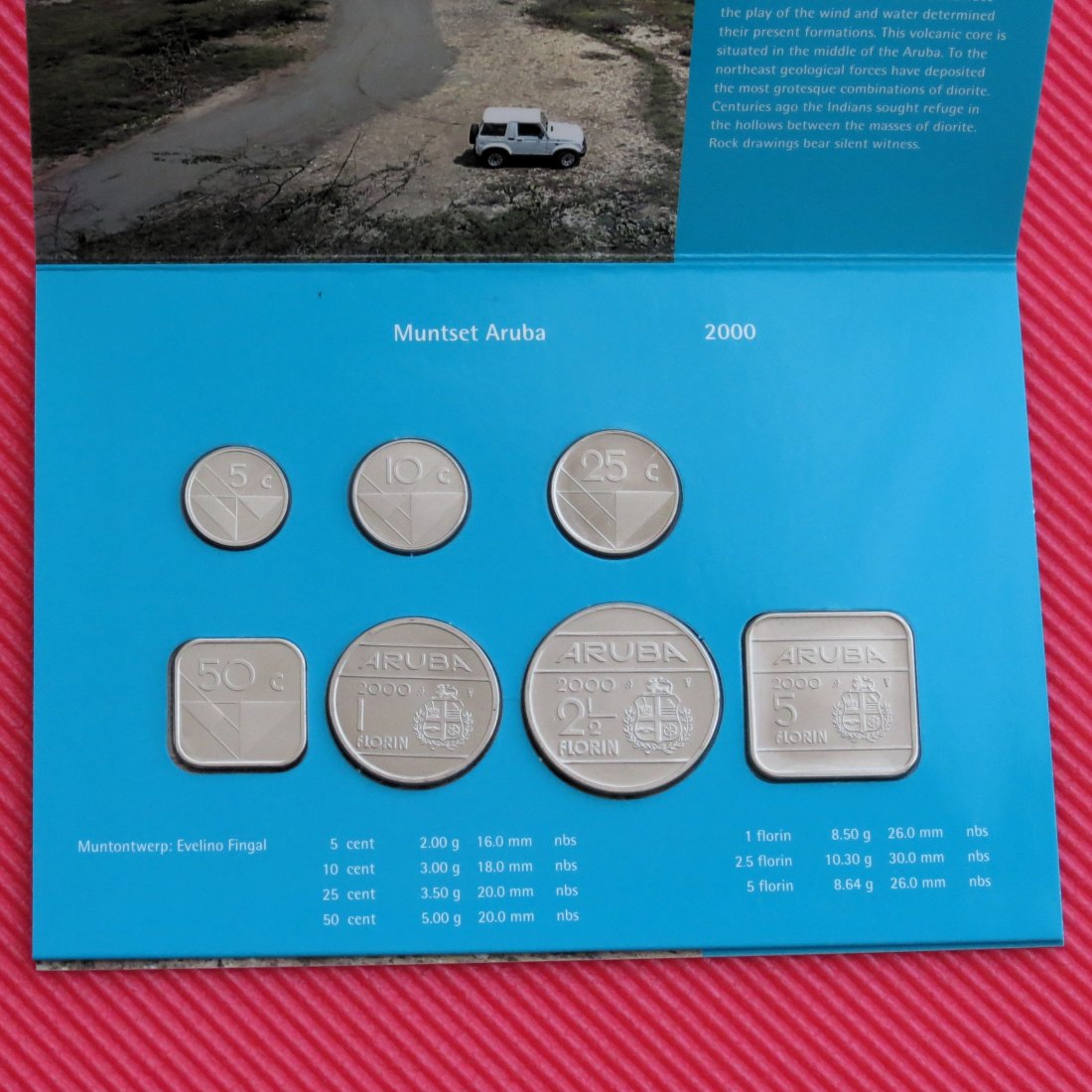 Aruba 2000 - 5 10 25 50 cents 1, 2.50 5 guldem
