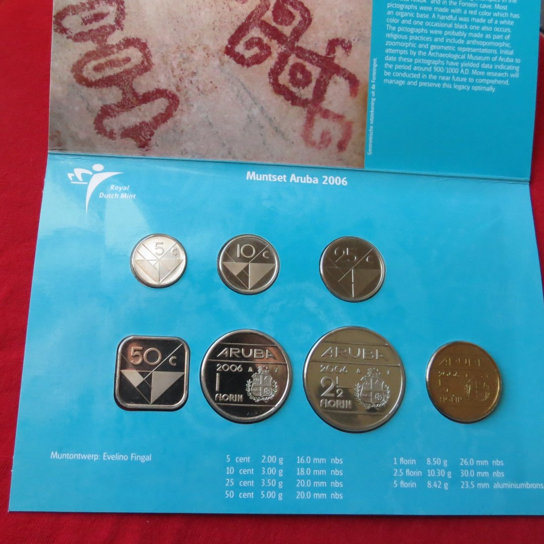 Aruba 2006 - 5 10 25 50 cents 1, 2.50 5 guldem