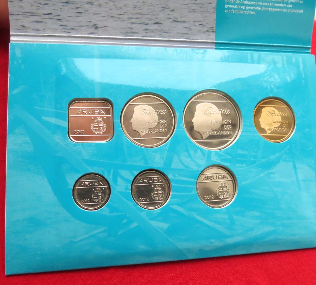  Aruba 2012 - 5 10 25 50 cents 1, 2.50 5 guldem   