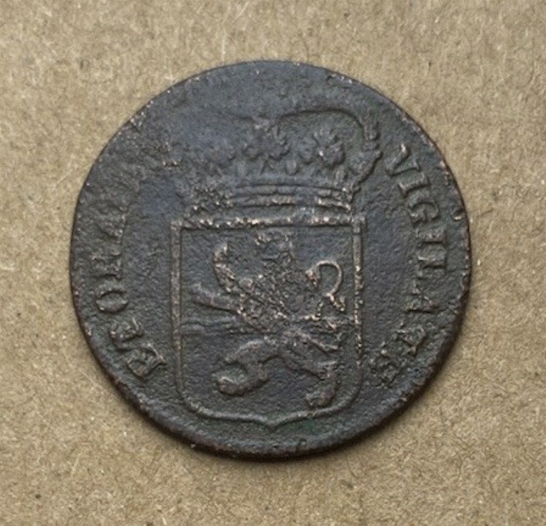  Königreich Holland Overijssel 1 Duit 1766 Kupfermünze Historisch   