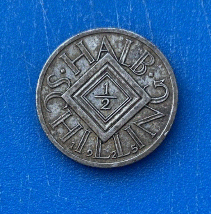  SILBER - Österreich 1/2 Schilling 1925 Halbschilling   