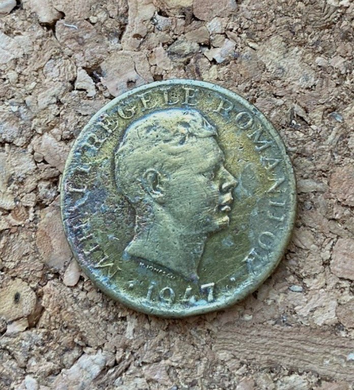  Rumänien 10000 Lei 1947 - Letzter König Mihai I - Monarchie Inflation Messing   