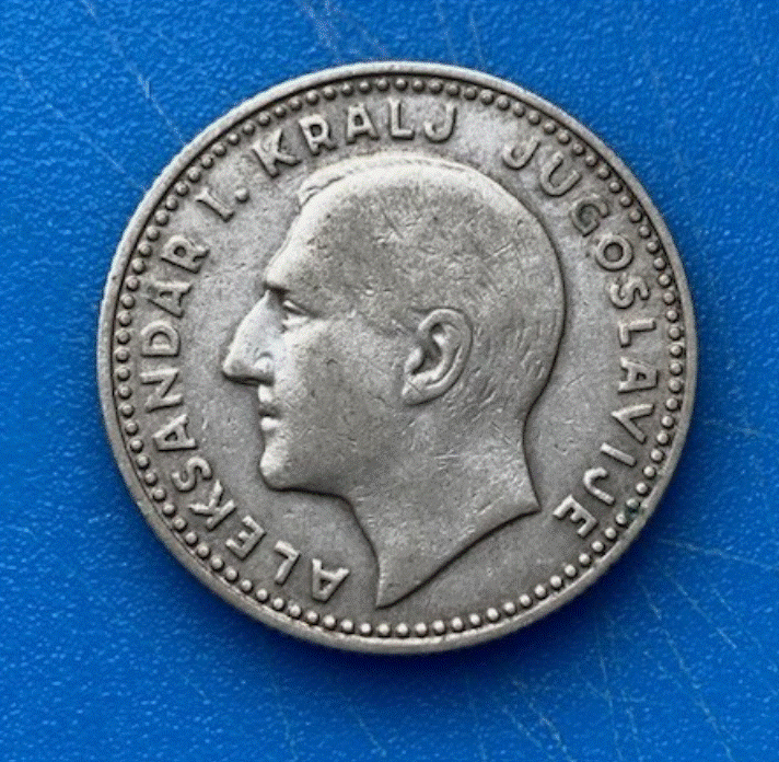  SILBER - Königreich Jugoslawien 10 Dinara 1931 Aleksander I. | Silbermünze   