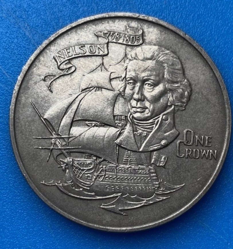  Gibraltar 1 Crown 1980 Admiral Nelson Elizabeth II   