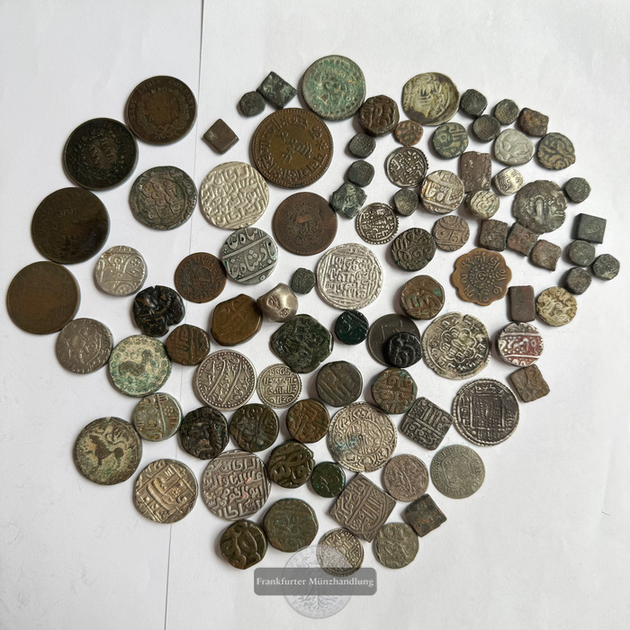  LOT: Indien Rupees etc. teilw. India East Company div. Jg. FM-Frankfurt Silber/Kupfer/etc.   