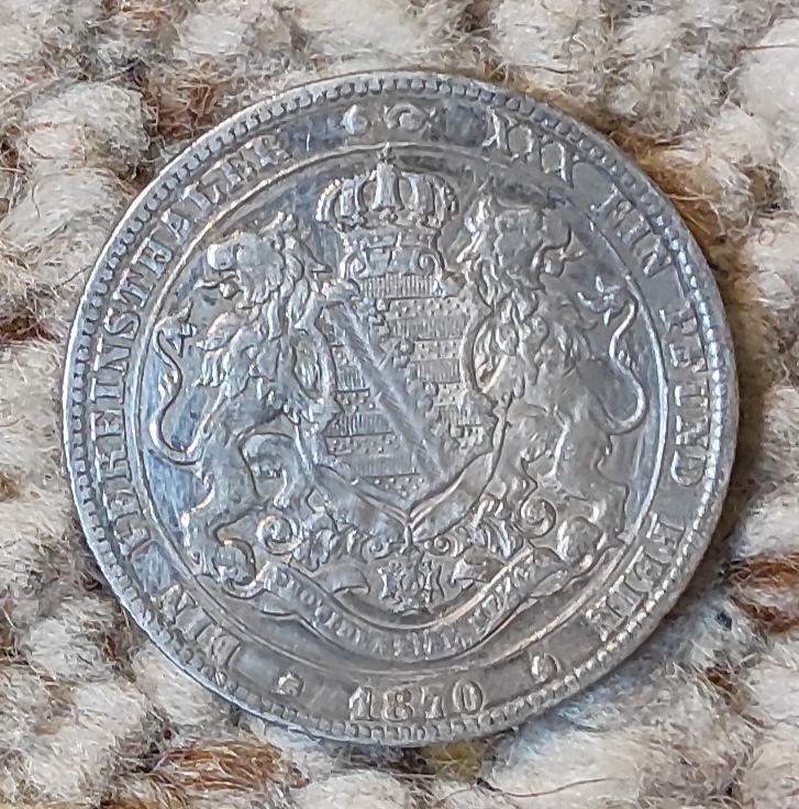 Sachsen 1 Vereinstaler 1870, SILBER, König Johann   