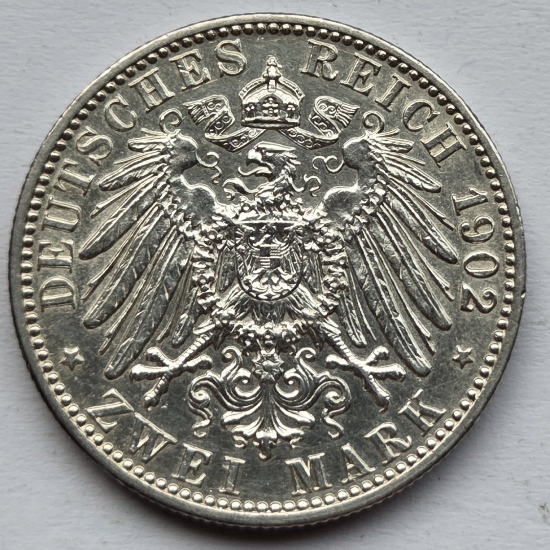  Kaiserreich: Baden, 2 Mark Thronjubiläum 1902 (Jaeger 30)   