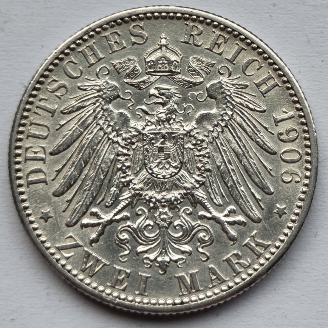  Kaiserreich: Baden, 2 Mark Goldene Hochzeit 1906 (Jaeger 34)   
