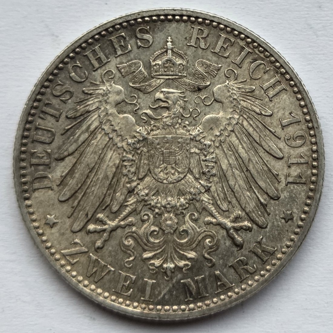  Kaiserreich: Bayern, 2 Mark Luitpold 1911 (Jaeger 48)   