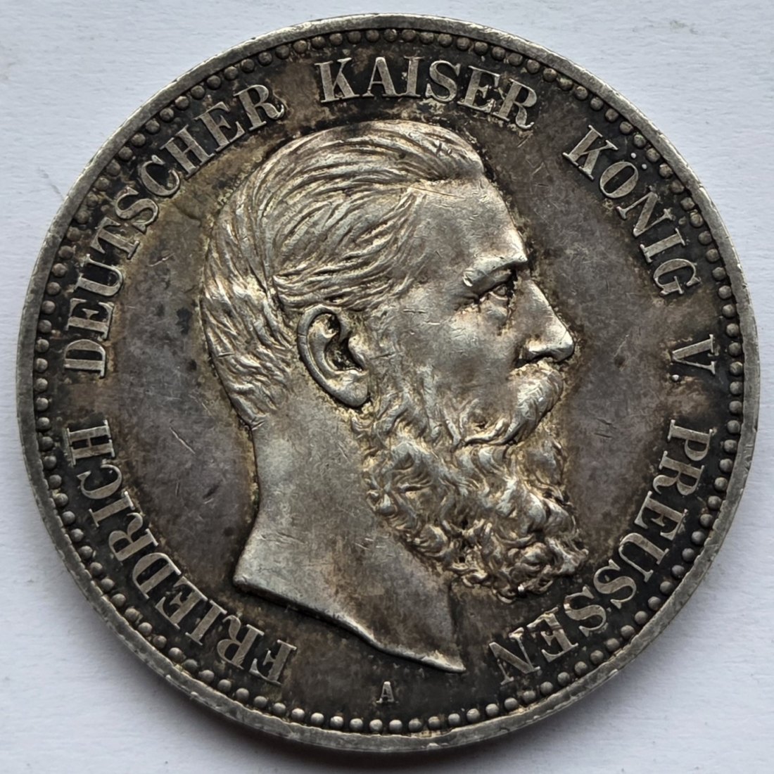  Kaiserreich: Preußen, 5 Mark Friedrich III. 1888 (Jaeger 99)   