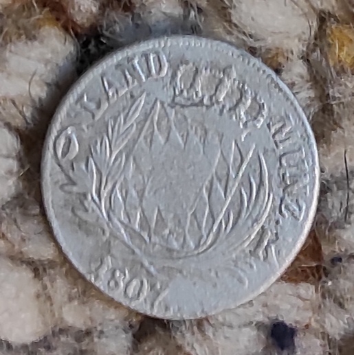  Bayern 6 Kreuzer 1807, SILBER, Maximilian I., etwas abgegriffen   