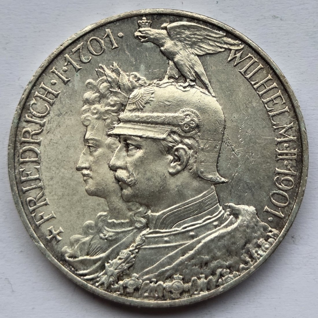  Kaiserreich: Preußen, 5 Mark 200 Jahre Königreich 1901 (Jaeger 106)   