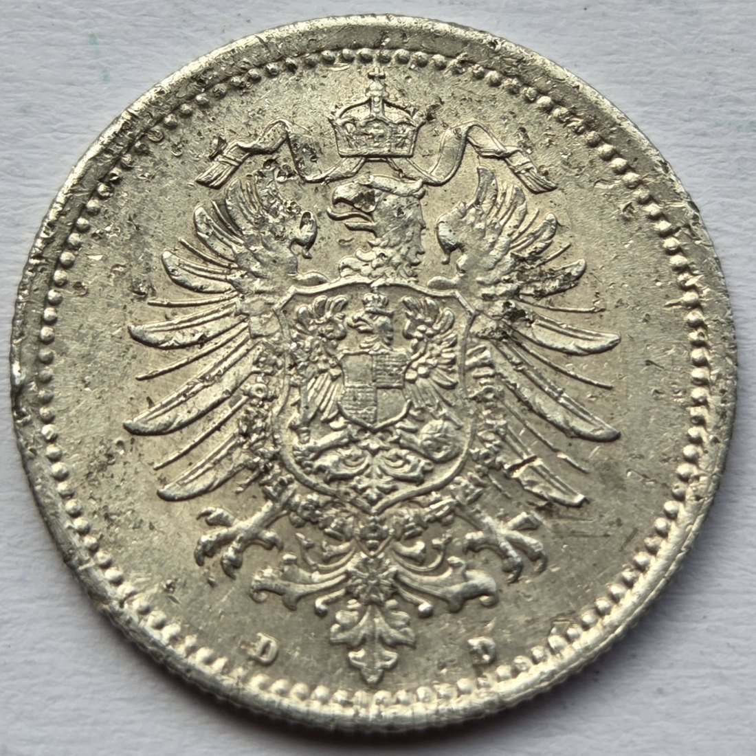  Kaiserreich: 50 Pfennig 1875 D   