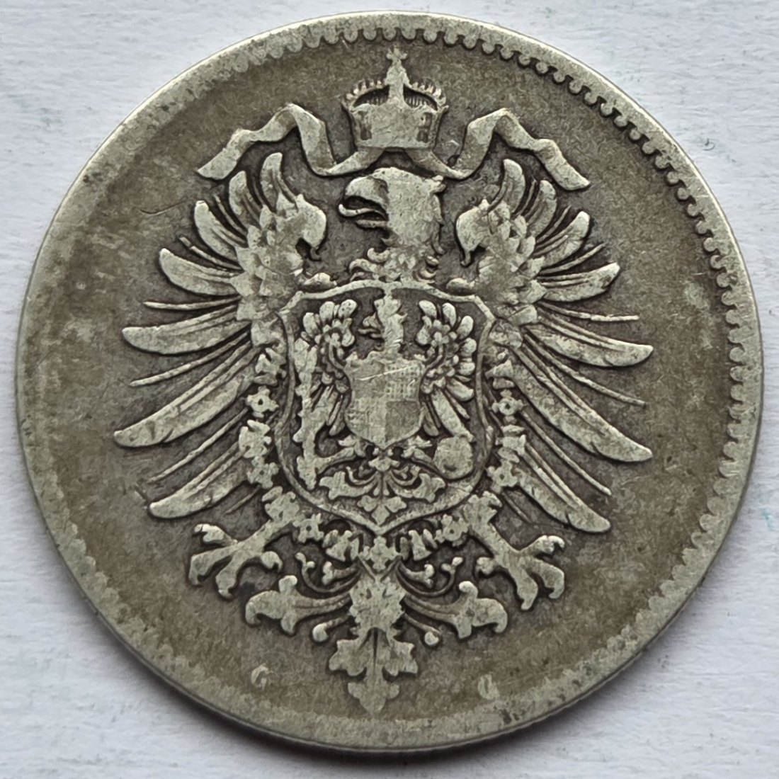  Kaiserreich: 1 Mark 1880 G   
