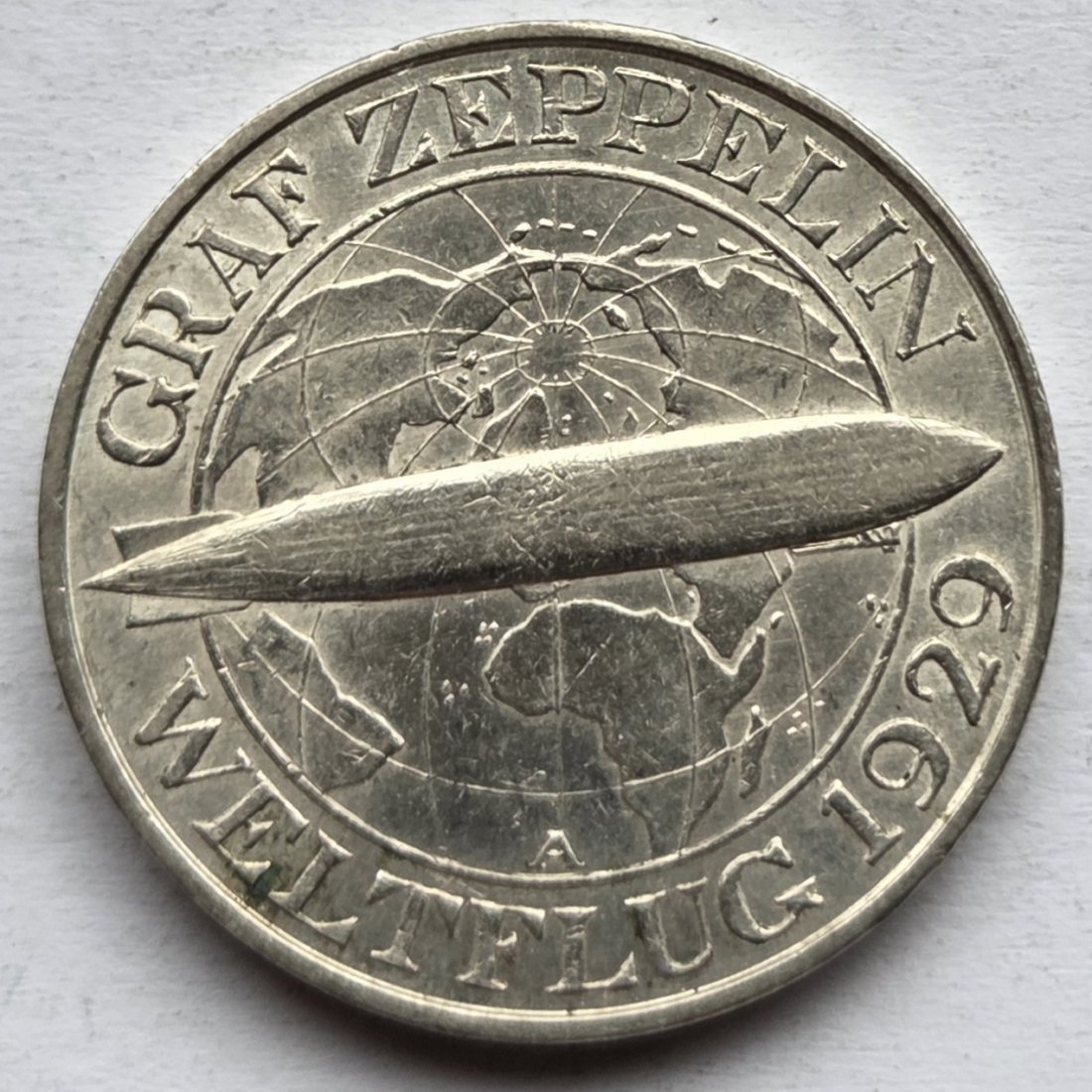  Weimarer Republik: 3 Mark Zeppelin (Jaeger 342), 1930 A   