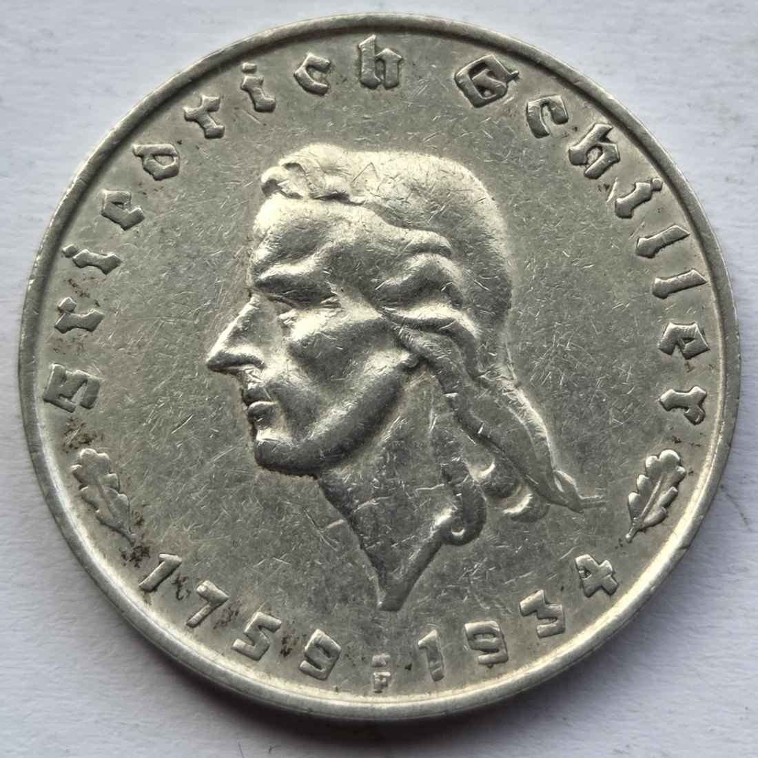  Deutsches Reich: 2 Mark Schiller (Jaeger 358), 1934   