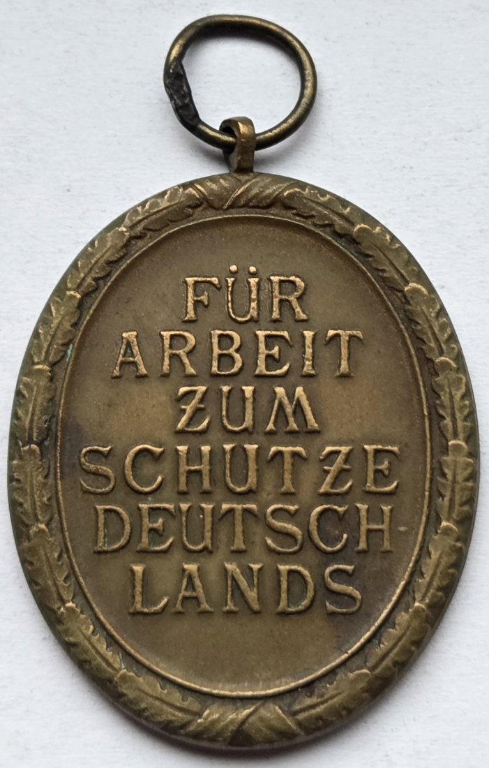  Deutsches Reich: Schutzwall-Ehrenzeichen/Westwallmedaille   