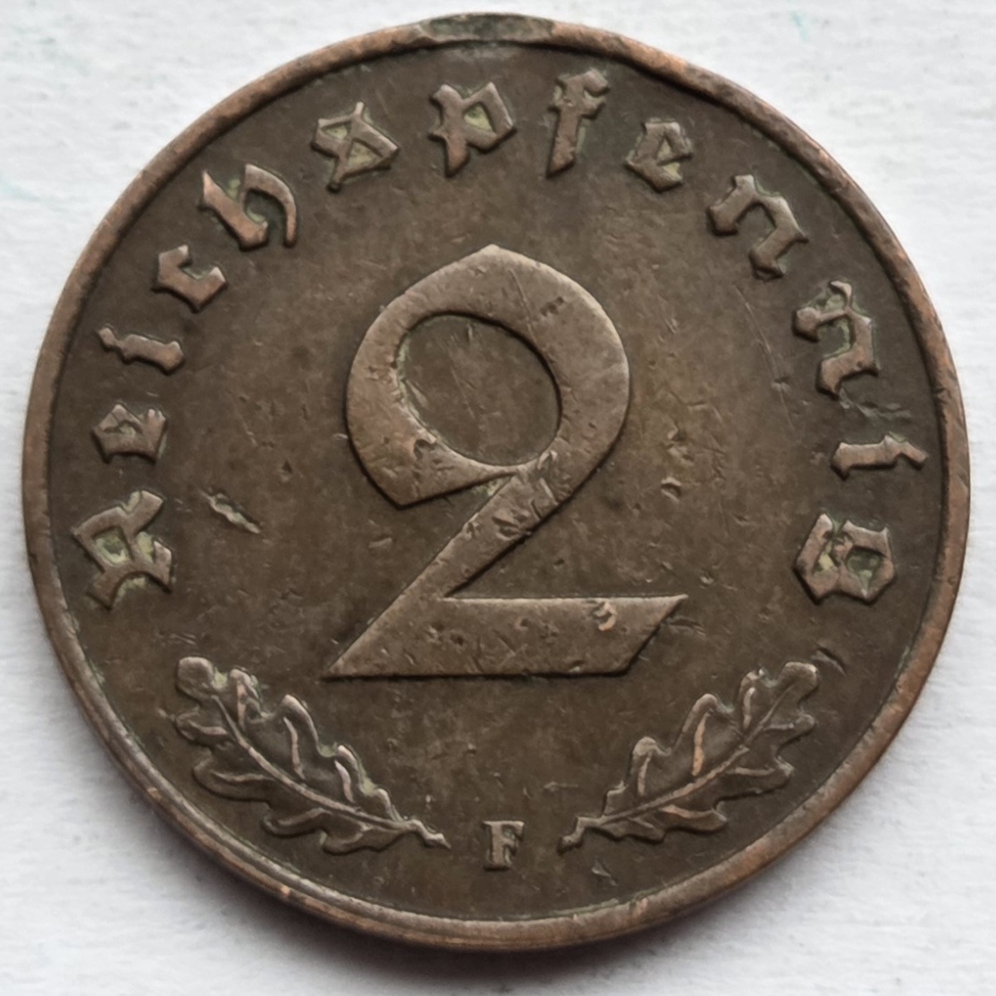  Deutsches Reich: 2 Pfennig 1936 F   