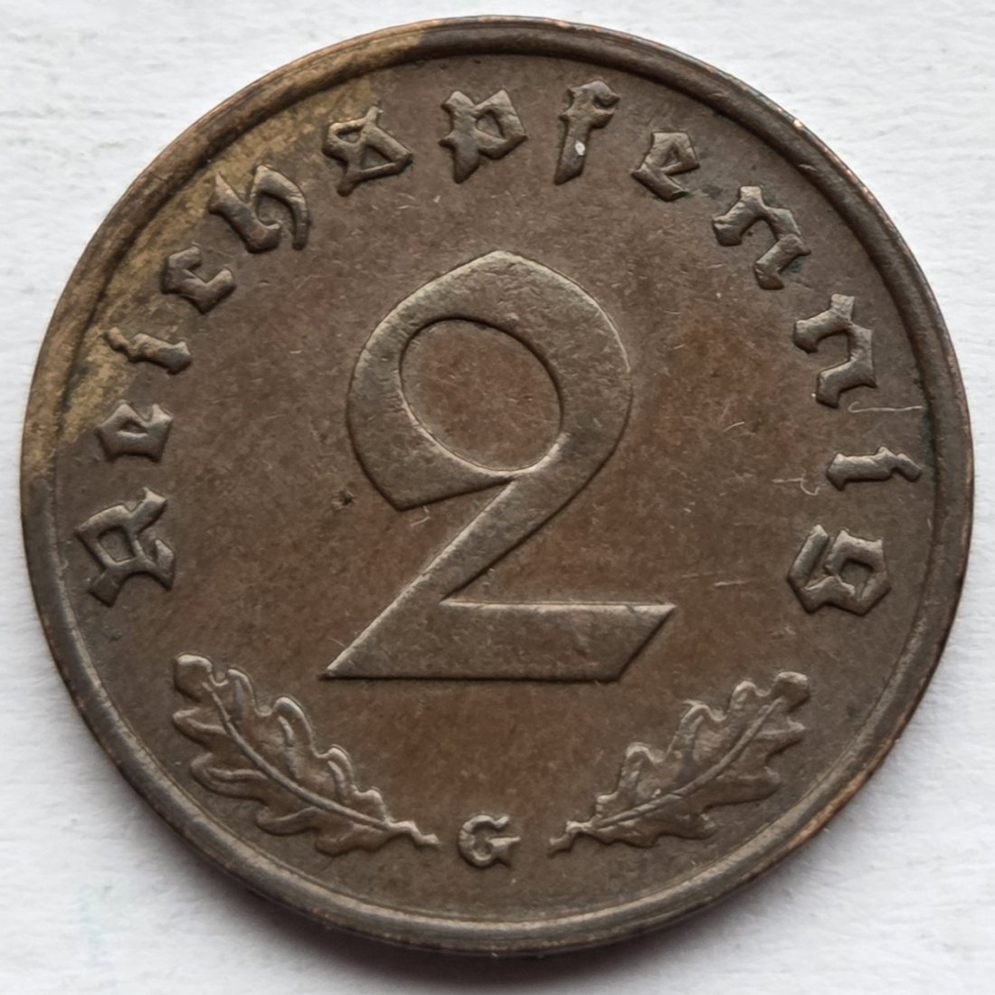  Deutsches Reich: 2 Pfennig 1940 G   