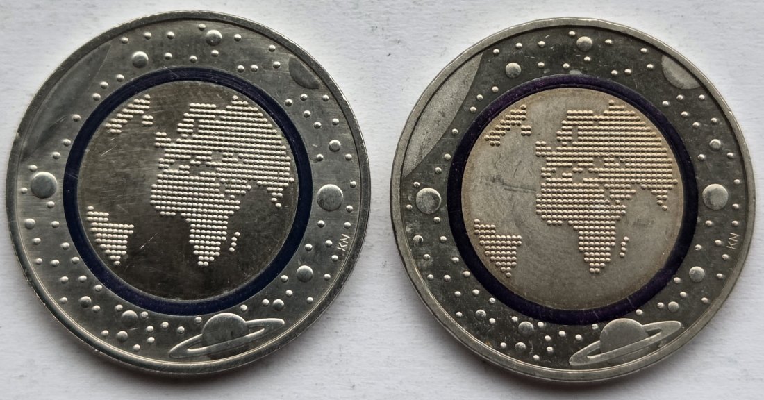  Deutschland: 5 Euro Planet Erde 2016, 2 Stück (G + J)   