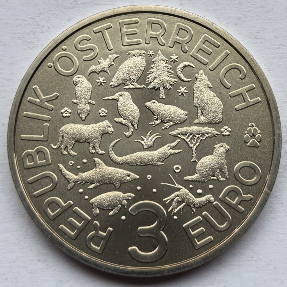  Österreich: 3 Euro Schildkröte 2019   