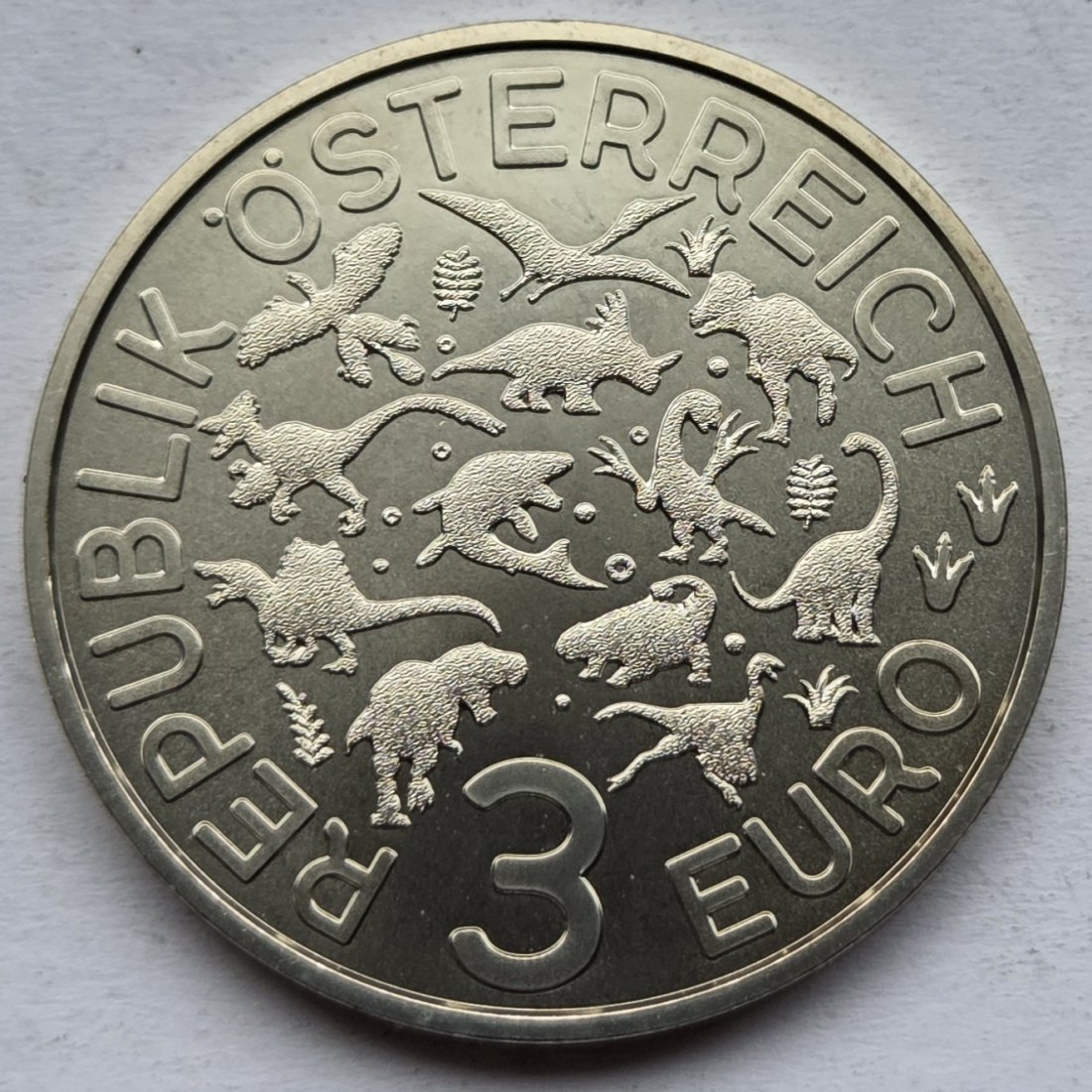  Österreich: 3 Euro Spinosaurus 2019   