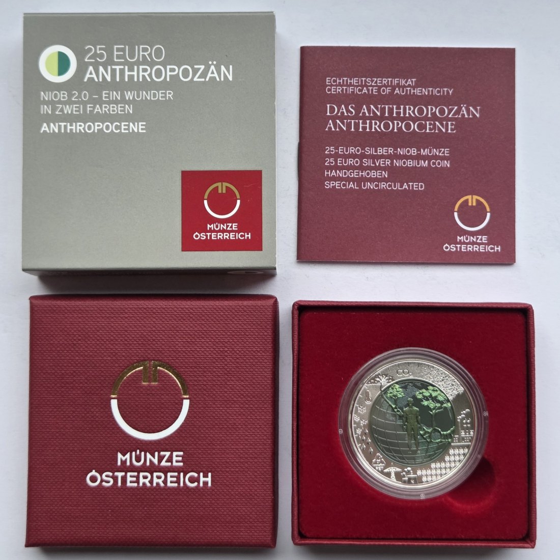  Österreich: 25 Euro Niob Anthropozän 2018   