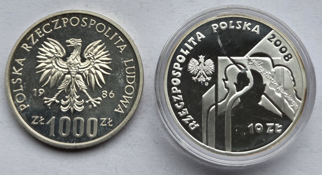  Polen: Lot aus zwei Gedenkmünzen, zusammen 23,4 g Feinsilber   