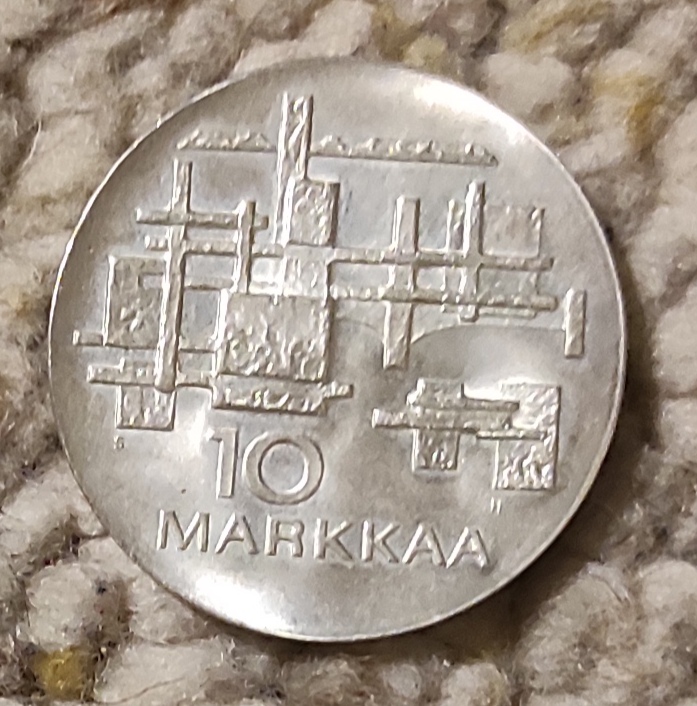  Finnland 10 Markka 1967, SILBER, 50 Jahre Unabhängigkeit   