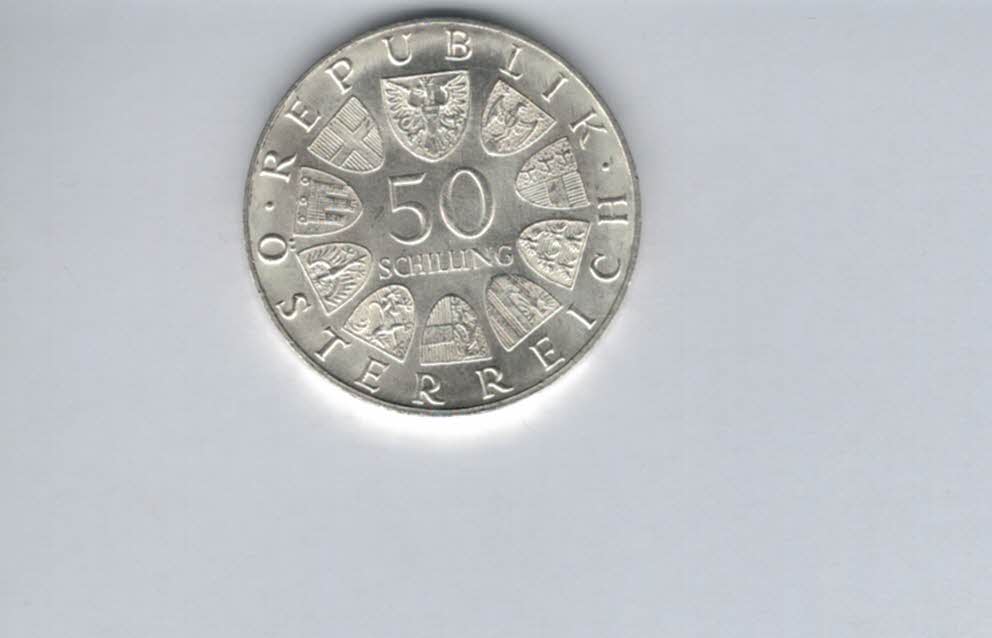  50 Schilling 1969 Kaiser Maximilian I. silber 18g fein Österreich Spittalgold9800 (4584/8)   