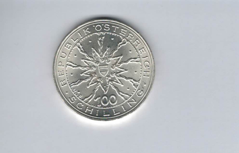  100 Schilling 1978 Schlacht Dürnkrut und Jedenspeigen Ag 15,36g Österreich Spittalgold9800 (1914/18   