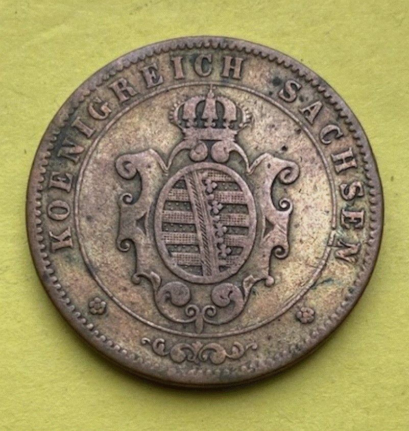 Sachsen 5 Pfennig 1864 | König Johann   