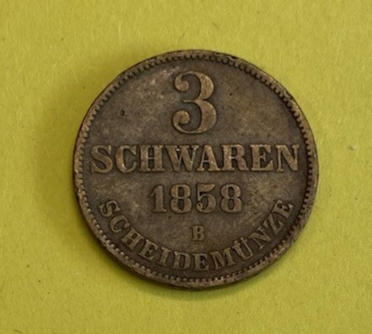  Oldenburg 3 Schwaren 1858 Großherzog Peter II.   