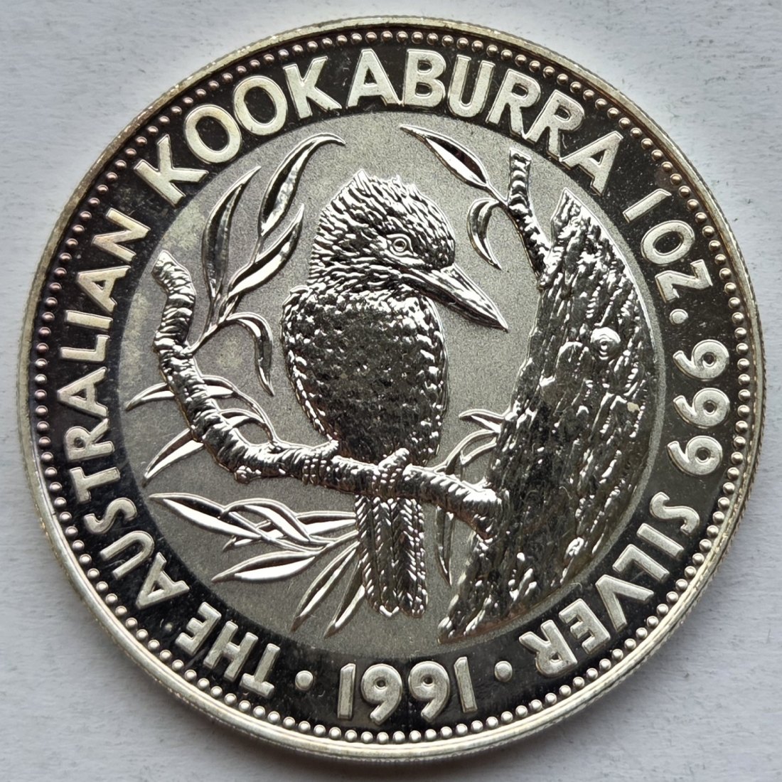  Australien: Silberunze Kookaburra 1991   
