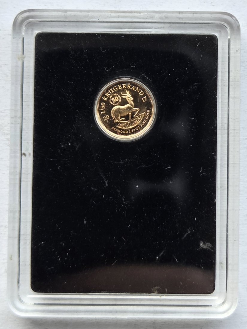  Südafrika: 1/50 Unze Krügerrand 2017, 0,62 g Feingold   