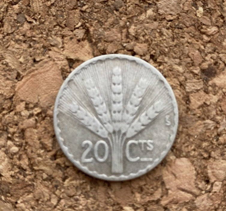  Silber - Uruguay 20 Centesimos 1942 selten   