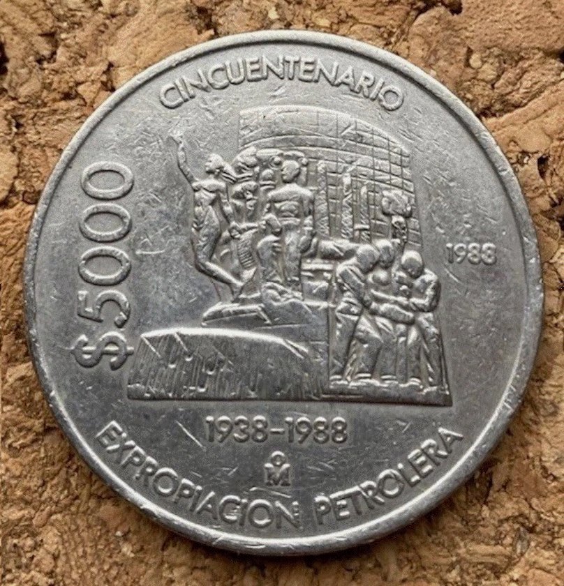  Mexiko 5000 Pesos 1988 Ölindustrie   