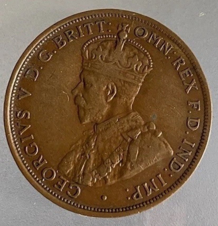  jersey 1/12 Shilling 1913 - George V - Bronze Münze - Top Erhaltun   