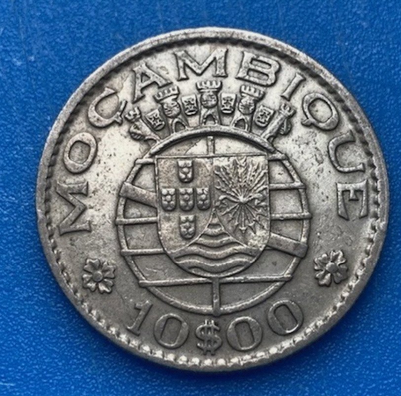  Mosambik 10 Escudos 1970 Münze Portugal Kolonie Mocambique Afrika   